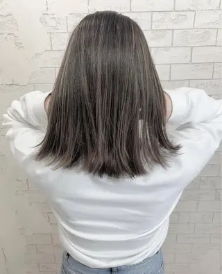 セミロング 韓国風透明感カラー 💎YUI💎のヘアスタイル