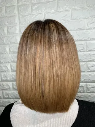 ミディアム カラー Lee東三国 店長 谷辻誠志のヘアスタイル