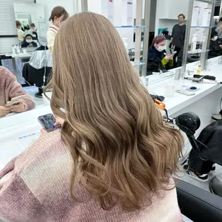 ロング カラー ダブルカラー 韓国レイヤーKYONのヘアスタイル