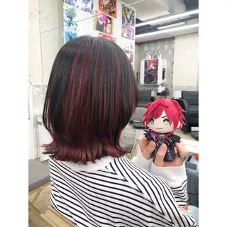 ミディアム カラー 推しカラー✨ オタク美容師ユウカのヘアスタイル