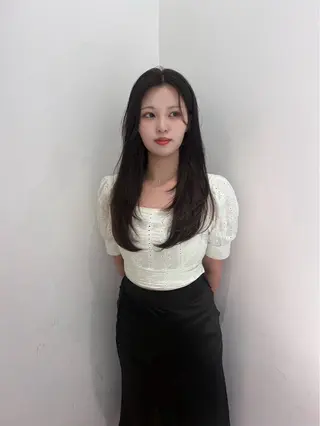 ロング カラー 顔周りレイヤー 🎀マリノのヘアスタイル