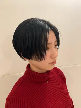 ショート コテ巻きパーマ/韓国 パーマ/佐野のヘアスタイル