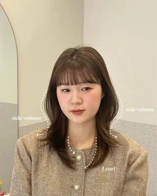 ミディアム ❤︎︎韓国ヘア❤︎︎ 𝑺𝒉𝒊𝒉𝒐のヘアスタイル