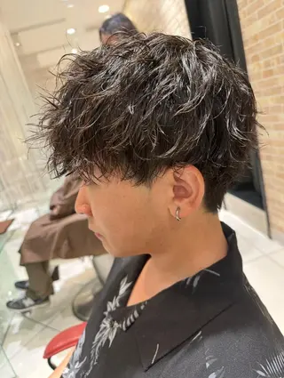 ショート パーマ メンズ 💈メンズ特化 美容師サキ💈のヘアスタイル