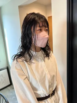 ミディアム パーマ ミディアムパーマ /癖毛パーマのヘアスタイル