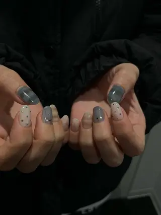 ネイル GO TODAY 吉祥寺Glint所属・うの 韓国ﾈｲﾙ໒꒱⋆⭒˚のネイルデザイン