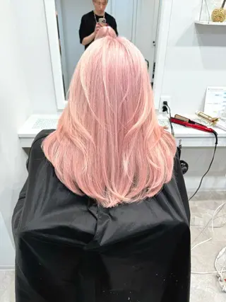 セミロング カラー ヘアアレンジ SALOWIN京都河原町Suite店所属・外国人風レイヤー/ ハイトーンSHUのヘアスタイル
