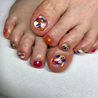 ロング ネイル マツエク・マツパ 福田 加奈のネイルデザイン