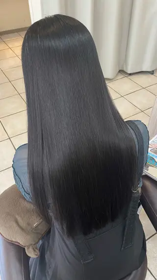 ロング パーマ 岡山駅/縮毛矯正/ 透明感カラー/中家のヘアスタイル