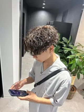 ショート カラー パーマ メンズ 【メンズサロン】 BLUCK 横浜のヘアスタイル