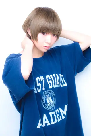 ショート カラー モテ髪透明感❤️ デイズヘアカラーのヘアスタイル