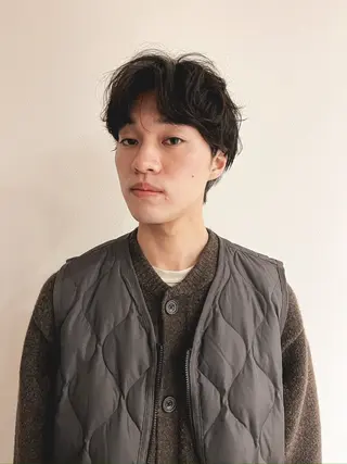 ショート パーマ メンズ メンズハイトーン/栄 /イトウタケルのヘアスタイル