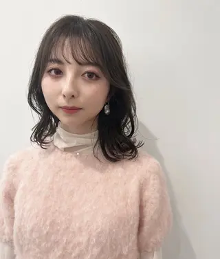 ミディアム 💛🤍U too e’s 鎌倉🧸のヘアスタイル