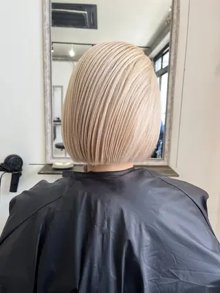 ショート ハイトーン/髪質改善 ダブルカラー/名古屋のヘアスタイル