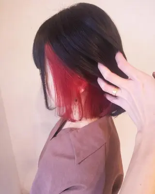 ミディアム カラー JIL BLAN 京都所属・RU RIのヘアスタイル