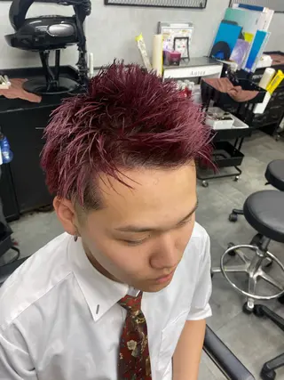 ショート カラー メンズ 👑髪質改善/パーマ /フェード/森田のヘアスタイル