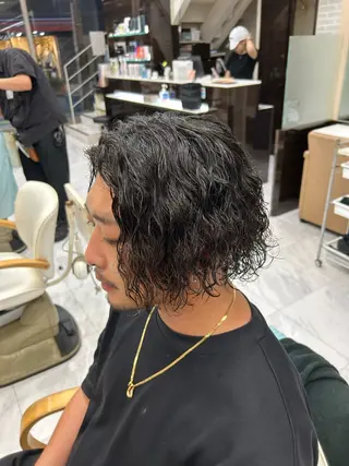ミディアム パーマ メンズ メンズパーマ 💈後閑和真💈のヘアスタイル