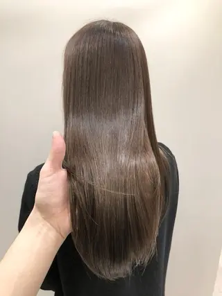 セミロング カラー 髪質改善絹髪質感TR レイヤーカット/熊澤のヘアスタイル