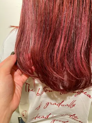 セミロング カラー 高浜 夕海のヘアスタイル