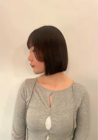 ミディアム カラー 韓国ナチュラル・ ベージュ/落合夏希のヘアスタイル