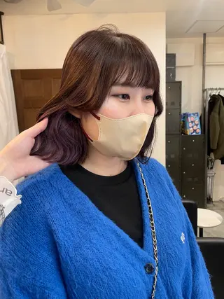 ミディアム 顔周りカット 🎀サヤカ🎀のヘアスタイル