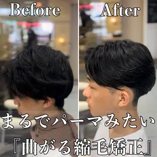ショート パーマ メンズ 🔮メンズ縮毛矯正 毛流れパーマ💎竹永のヘアスタイル