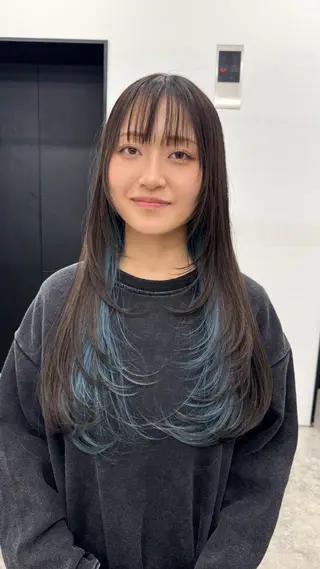 ロング salowin 渋谷　joule所属・美髪矯正 韓国レイヤーのヘアスタイル