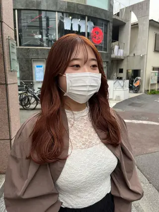 セミロング オリーブ/縮毛♡ Natsuno🩰のヘアスタイル