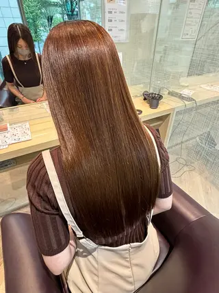 ロング 久光天海/艶カラー /髪質改善ストレートのヘアスタイル