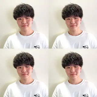 ショート カラー パーマ メンズ 茅ヶ崎パーマ特化/ スパイラル/ハルキのヘアスタイル