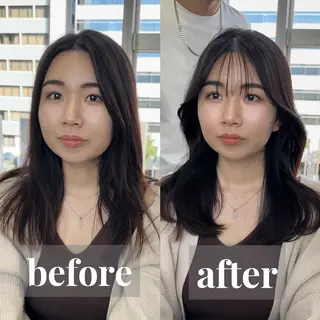 ミディアム 大阪/ショート 顔まわり/谷町のヘアスタイル