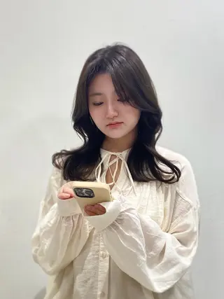 ミディアム カラー 岡山 愛のヘアスタイル