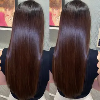 ロング カラー パーマ 縮毛/レイヤー 韓国/橋口のヘアスタイル