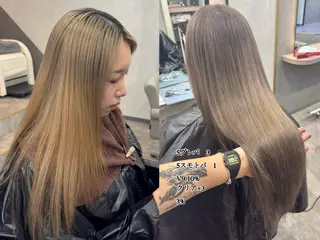 ミディアム カラー 立川/ブリーチ/ 髪質改善/西川翔真のヘアスタイル