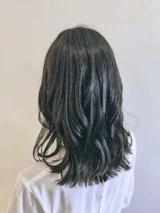 セミロング 中野 雅子のヘアスタイル