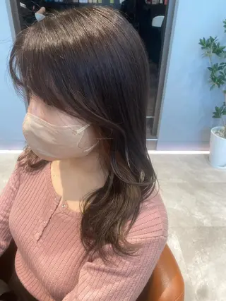 セミロング カラー パーマ ヘアアレンジ 加藤 愛実のヘアスタイル