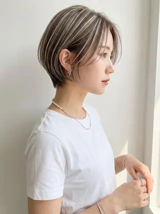 ショート 大人ハイライト/清水 和馬のヘアスタイル