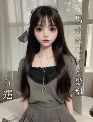 ロング カラー MASHU韓国ヘア/ レイヤー/透明感カラのヘアスタイル