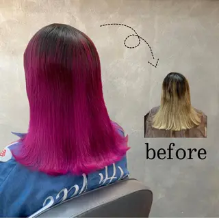 ミディアム CS made by SHACHU栄店所属・❤️‍🔥シールエク ＋カラー京❤️‍🔥のヘアスタイル