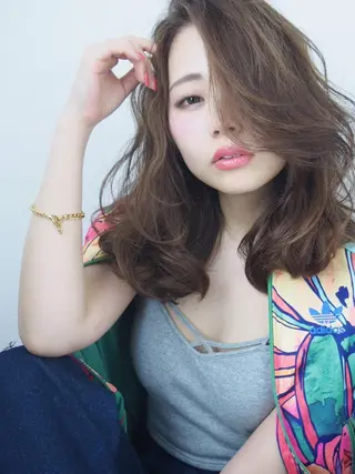 ロング カラー 藤本 憲吾のヘアスタイル