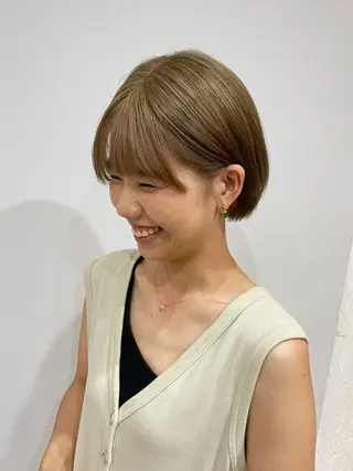 ミディアム カラー 真弓 理沙/艶カラーのヘアスタイル