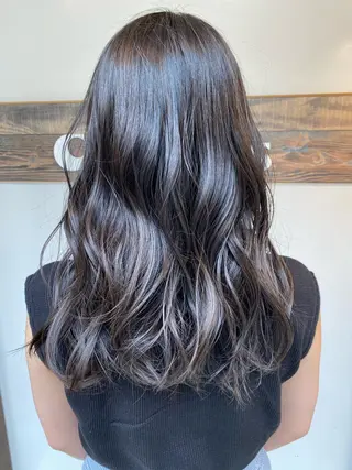 セミロング カラー 透明感カラー・ 髪質改善🩵イケダのヘアスタイル
