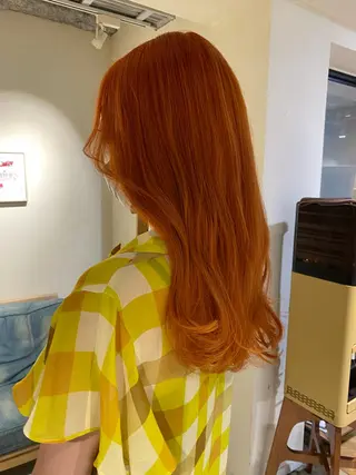 ロング カラー io所属・io濱川 遥のヘアスタイル