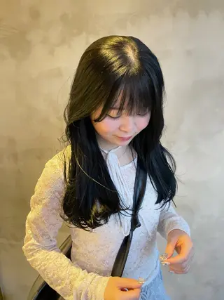 ロング カラー 山田 遥のヘアスタイル