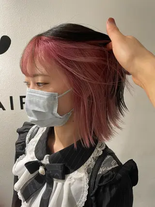 ミディアム カラー ボブ美容師 /馬場 翼のヘアスタイル