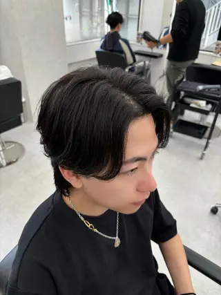 ミディアム メンズ 岩井 虎大郎のヘアスタイル