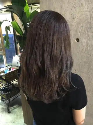 セミロング カラー 北條 優輝のヘアスタイル