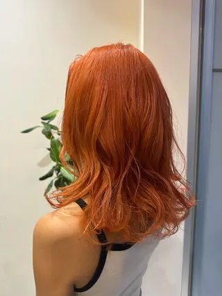 セミロング カラー ブリーチカラー/ 透明感/aika¨̮のヘアスタイル