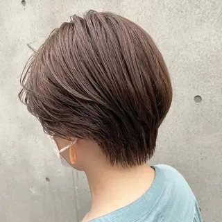 ショート 透け感×顔まわり デザイン✂︎吉田のヘアスタイル