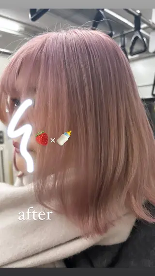 ミディアム カラー SHIAN八王子店 仁香𓂃 𓈒𓏸のヘアスタイル